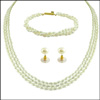 New three line pearl necklace with a bracelet - JP-AUG 413 - Click here to View more details about this Product